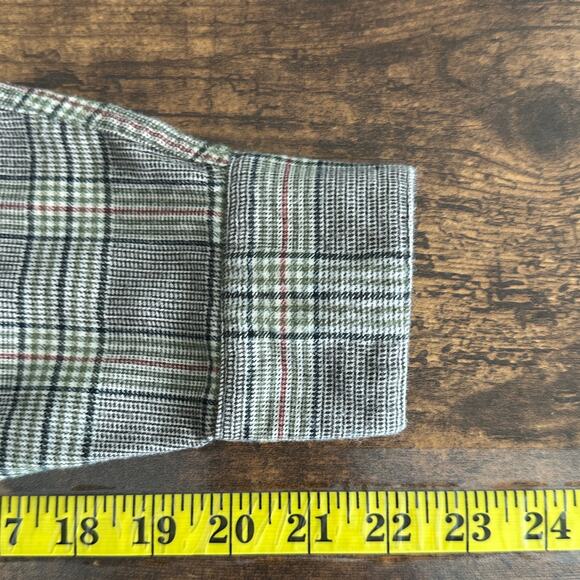 Vintage Lord and Taylor Cotton Flannel Button Down Shirt 14 Tan Plaid Preppy EUC - Picture 5 of 9